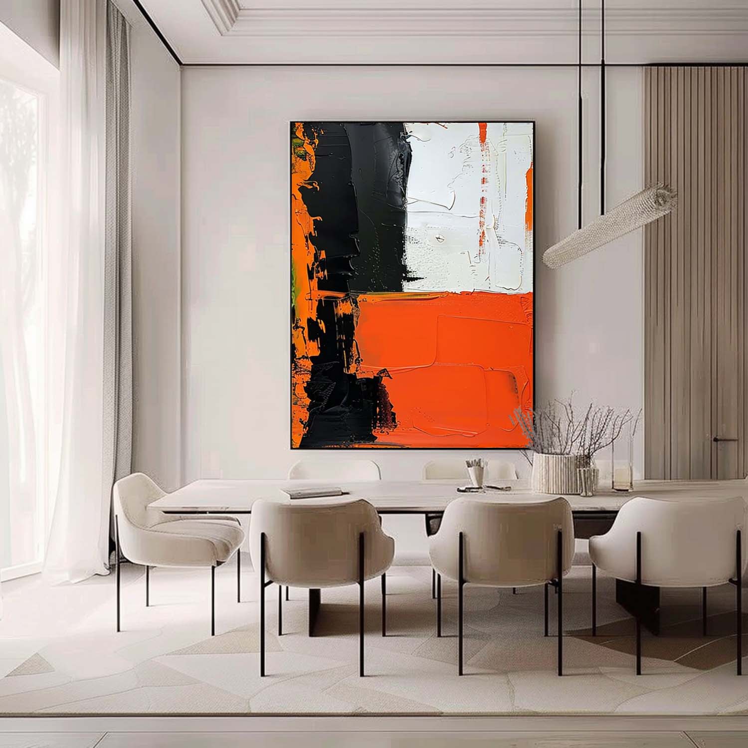 Large White and Black Texture Painting White and Black Abstract Art for Sale White and Black Canvas Wall Art