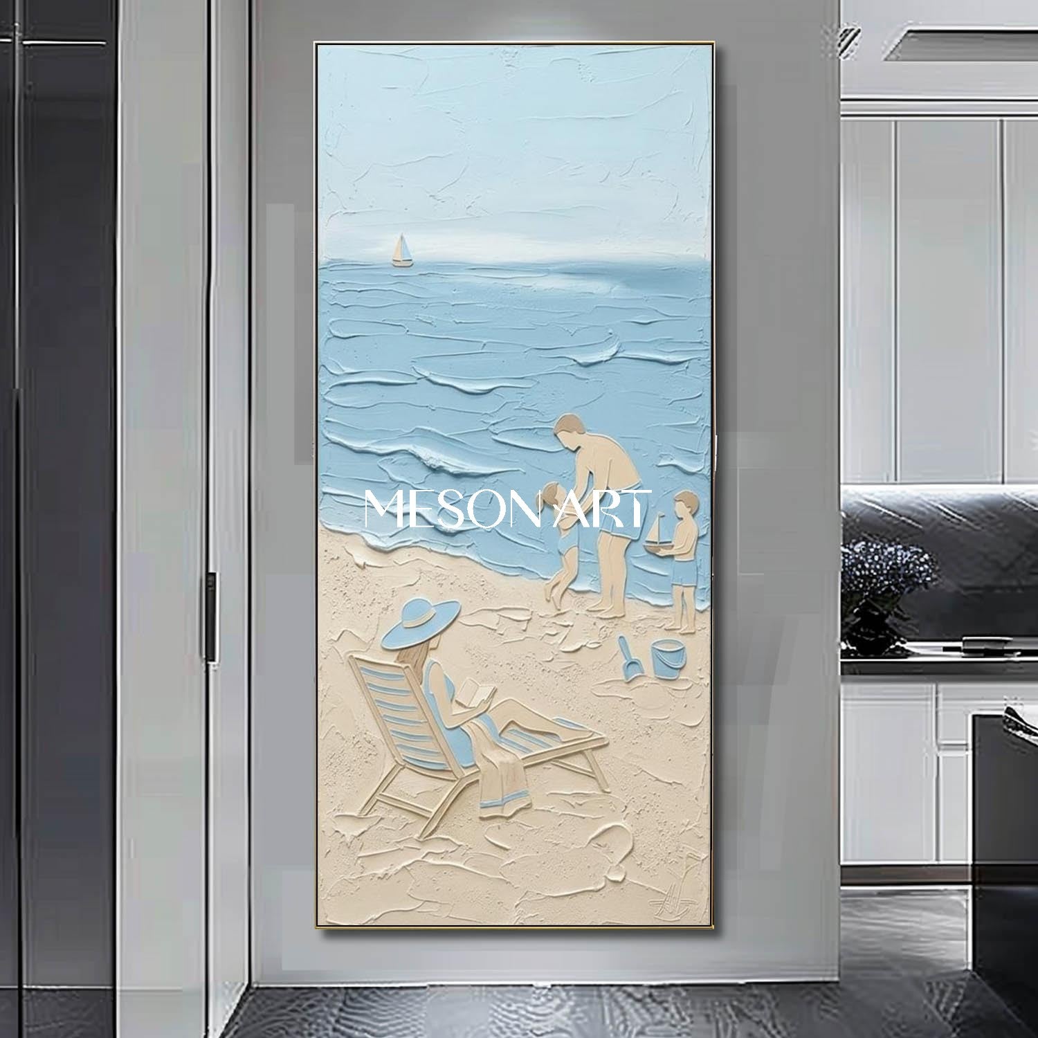 Living Room Statement Art, Bedroom Cozy Decor, Beach House Decor, Art Gift, Executive Space Art
