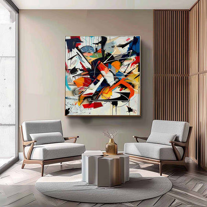 Abstract Pop Art on Canvas Colorful Pop Abstract Art Abstract Pop Art Canvas Wall Art Decor for Sale