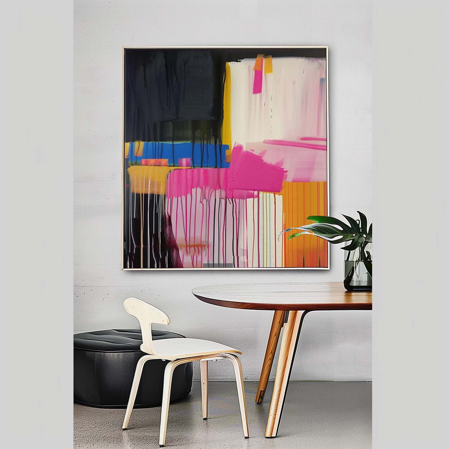 Large Colorful Abstract Oil Paintings for Sale Colorful Canvas Wall Art Palette Knife Abstract Art