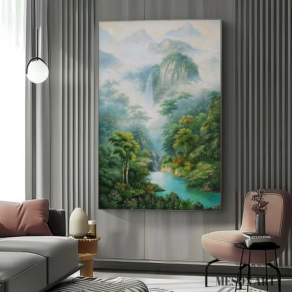 Large Realistic Landscape Oil Painting Hyper-Realistic Landscape Art ...