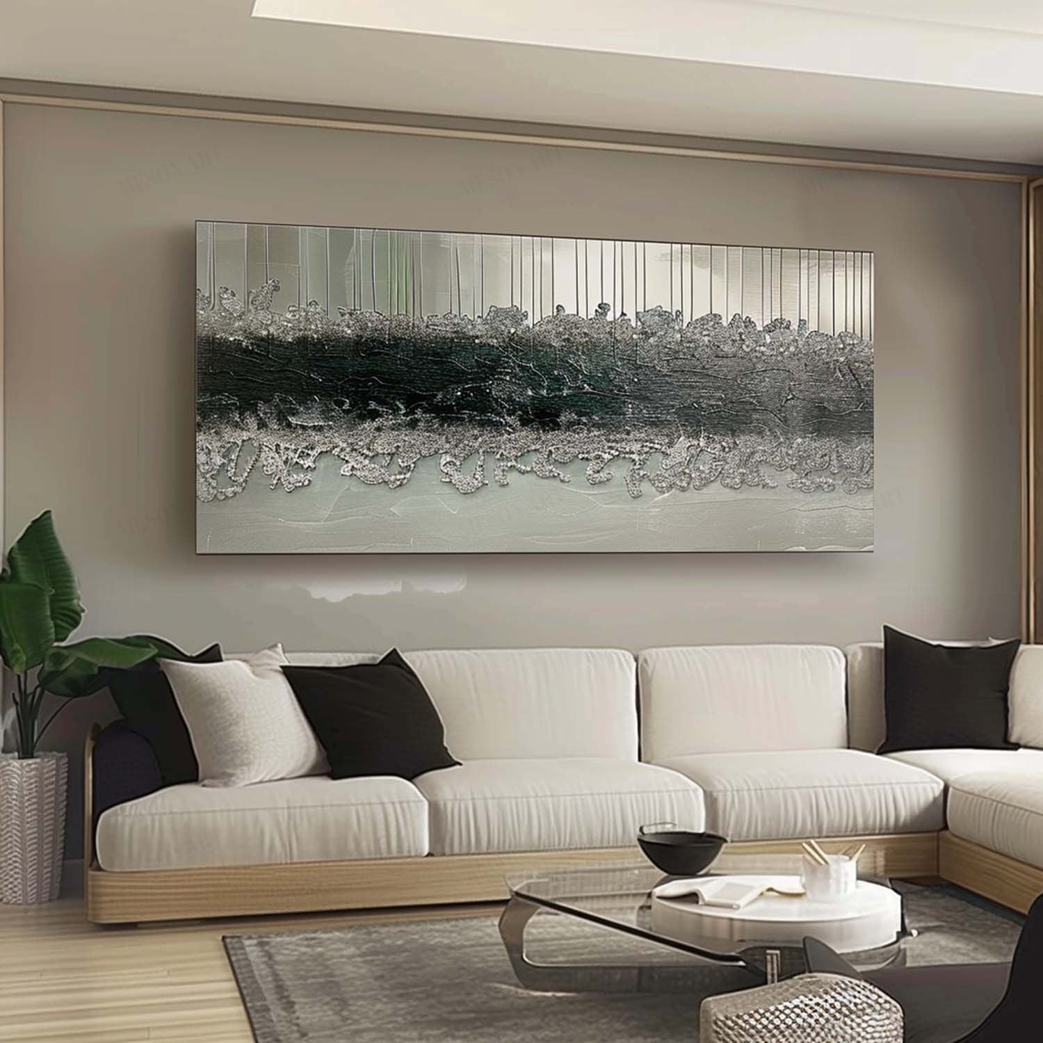 Large Grey and Black Abstract Art for Sale Grey and Black Abstract Canvas Wall Art Grey and Black Abstract Texture Painting
