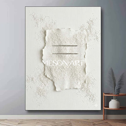 Contemporary Nordic Style Textured Wall Hanging, Modern Living Room Art, Large Hand-Painted Plaster Relief