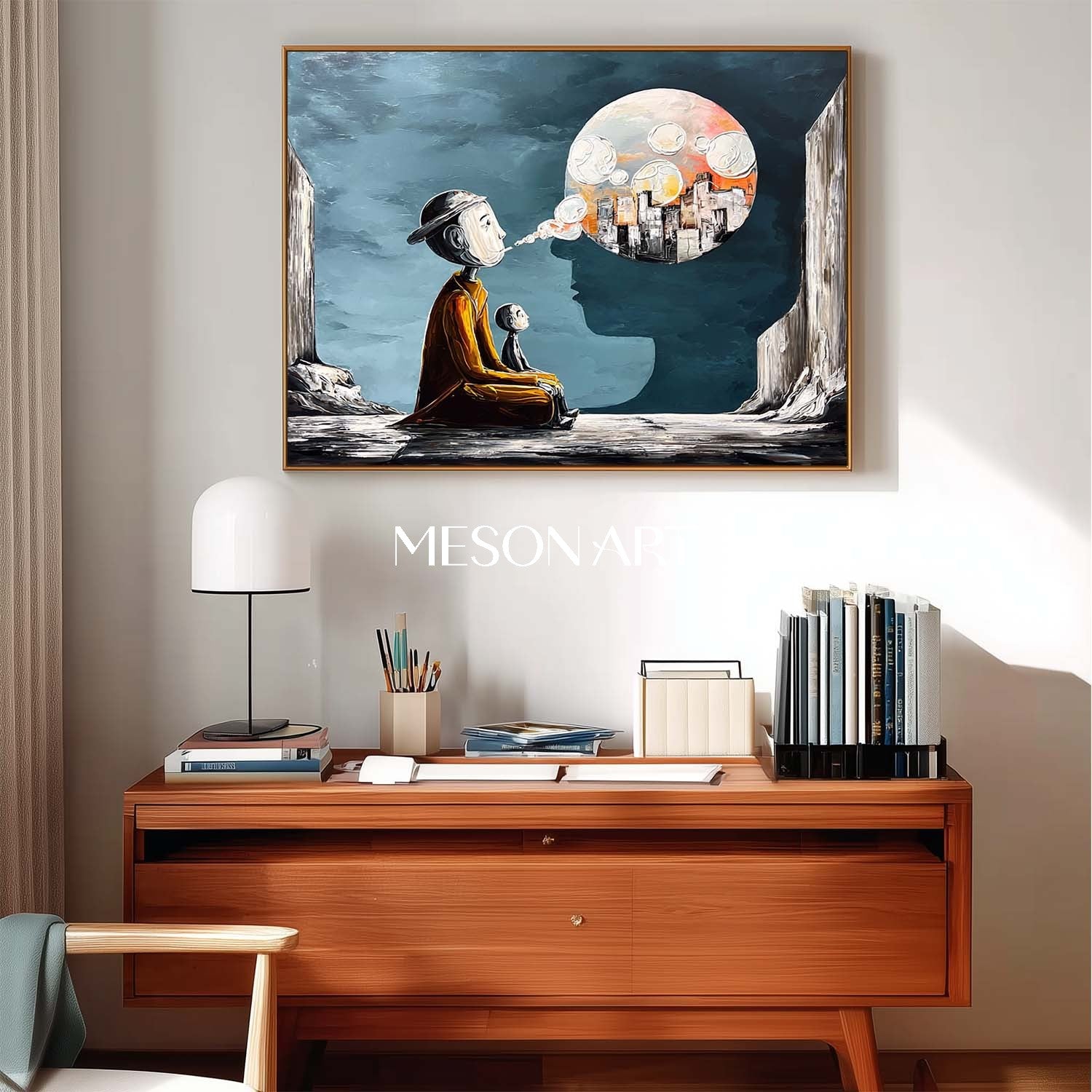 Dream Bubble Surreal Framed Canvas Bedroom Wall Art Decor Buy Online