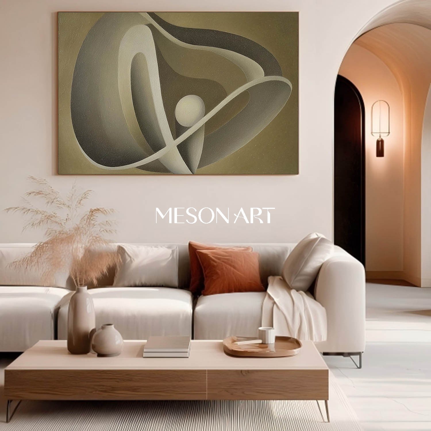 Modern Earth Tone Horizontal Wall Art Framed Original Decor Entryway Buy