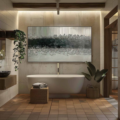 Large Grey and Black Abstract Art for Sale Grey and Black Abstract Canvas Wall Art Grey and Black Abstract Texture Painting