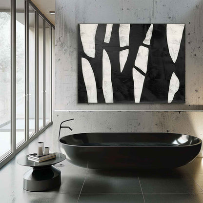 Large Black and White Minimalist Art for Sale Black and White Art on Canvas Modern Black and White Wall Art