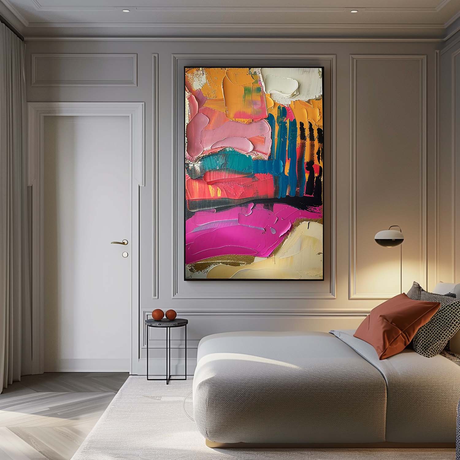 Colorful Abstract Texture Painting Colorful Textured Canvas Wall Art Decor Colorful Abstract Art for Sale