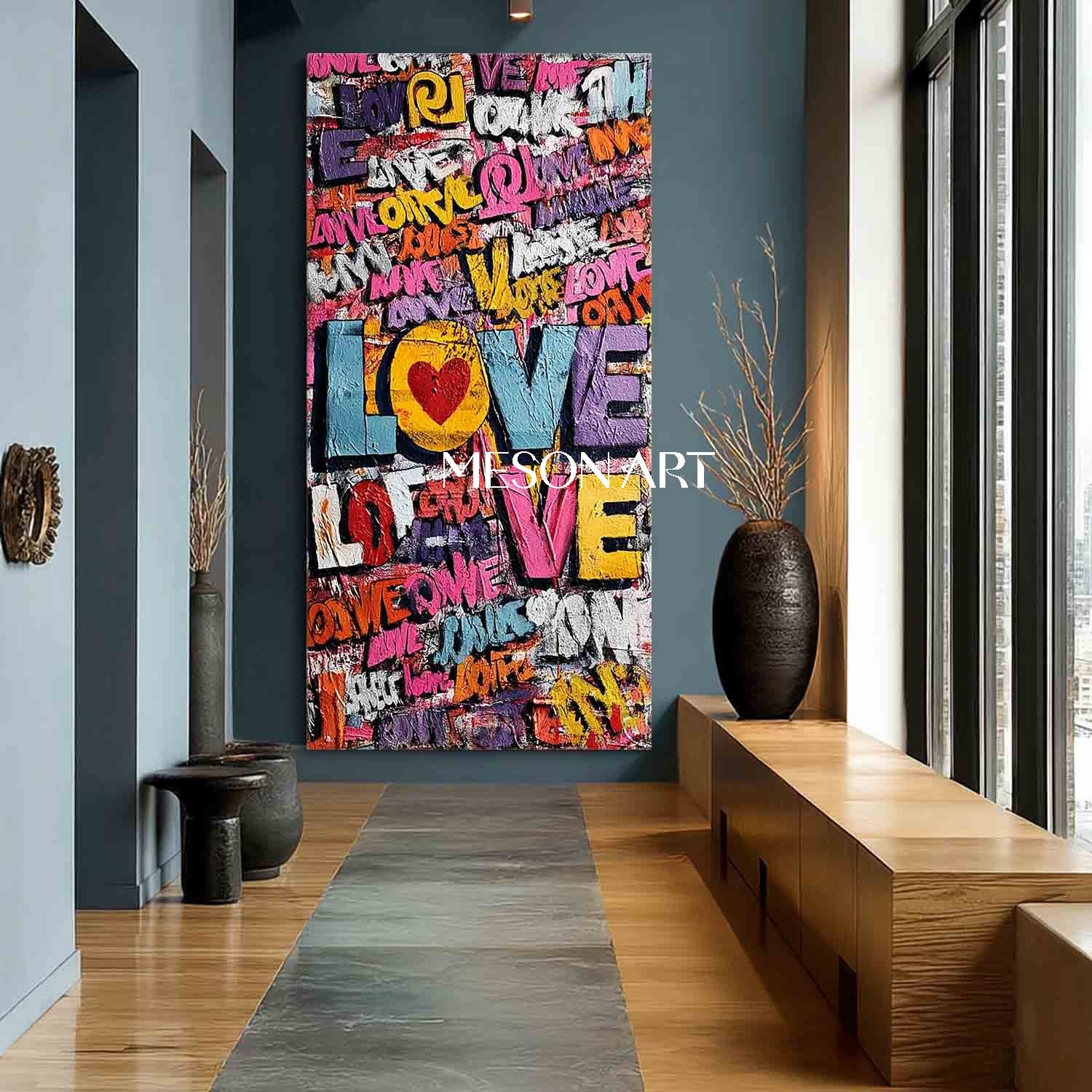 Large LOVE wall art decoration New house decoration ideas Valentine's Day LOVE art gifts