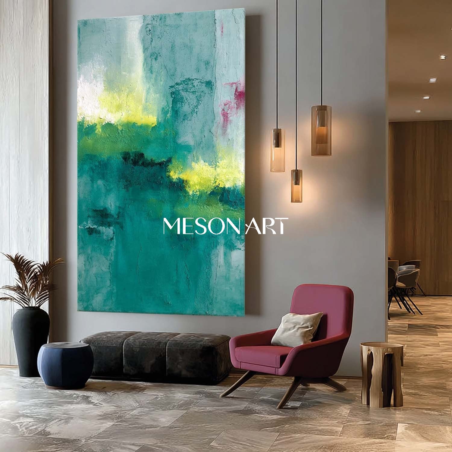 Emerald Green Abstract Art for Sale Bedroom Emerald Canvas Wall Decor Painting