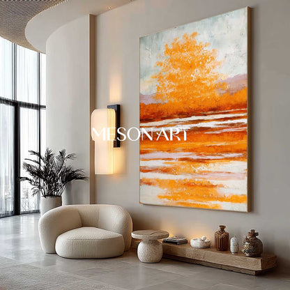 Autumn Colors Fall Art Cozy Wall Art Canvas for Fall Home Decor