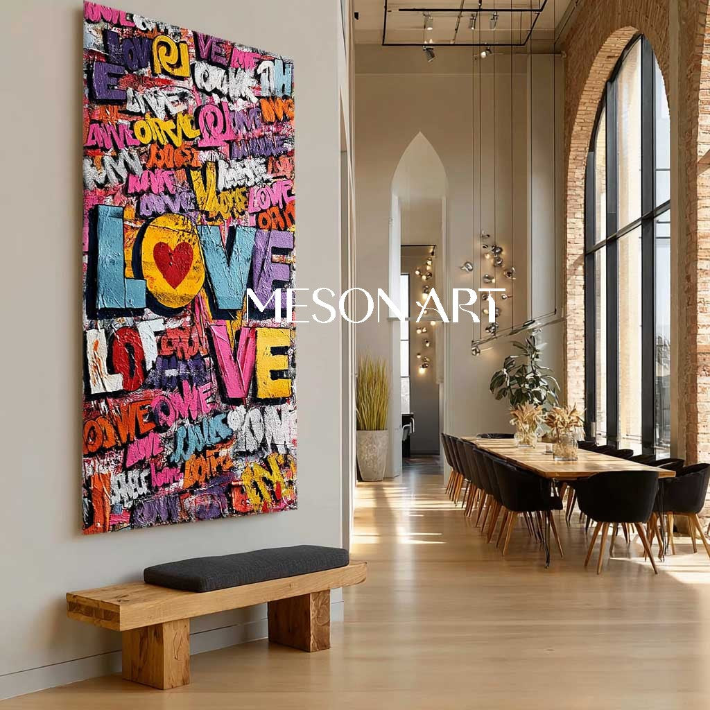 Large LOVE wall art decoration New house decoration ideas Valentine's Day LOVE art gifts