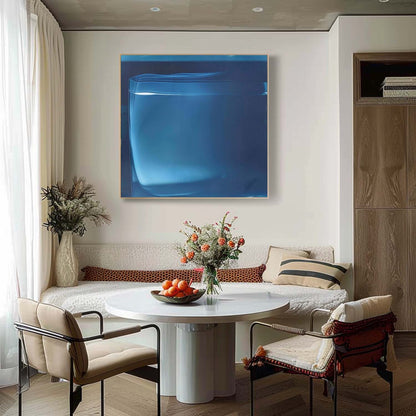 72*72 Light Blue Abstract Oil Paintings Light Blue Abstract Art Canvas Light Blue Abstract Wall Art Decor