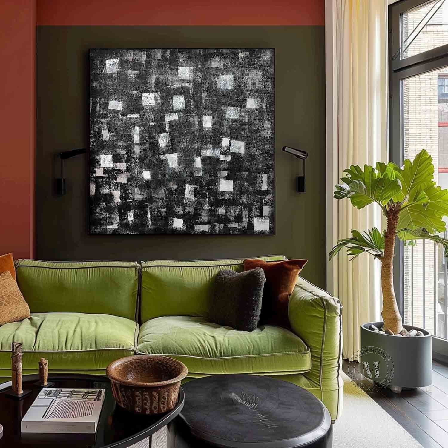Gray and White Abstract Art for Sale Gray and White Abstract Wall Art Decoration Painting Minimalist Painting