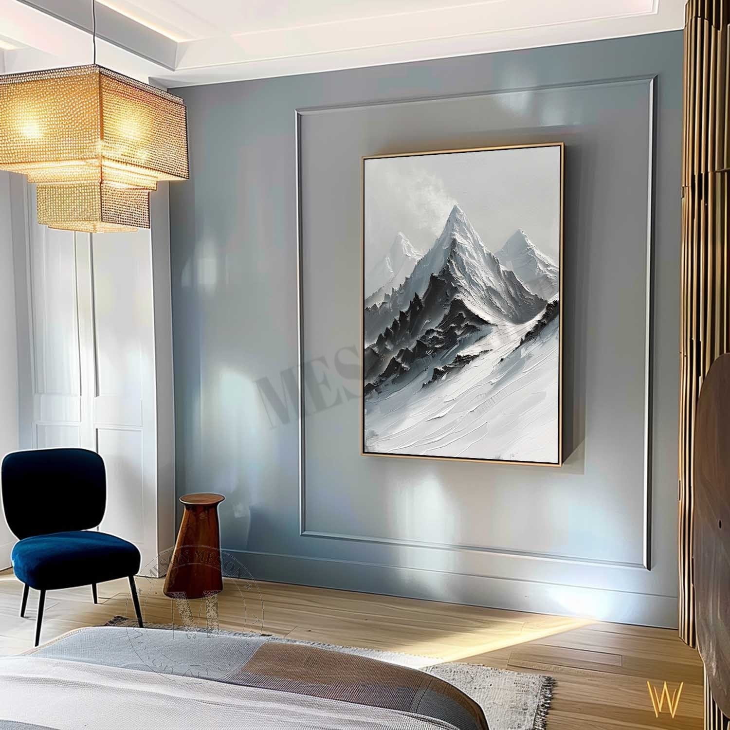White Black Swiss Snow Mountain Landscape Canvas Art for Sale Swiss Snow Mountain Wall Art Decor