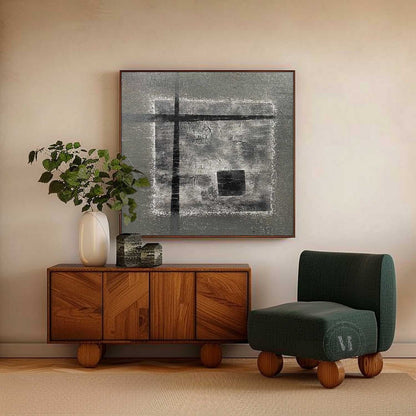Dark Gray Abstract Art for Sale Dark Gray Abstract Wall Art Decoration Dark Gray Minimalist Painting