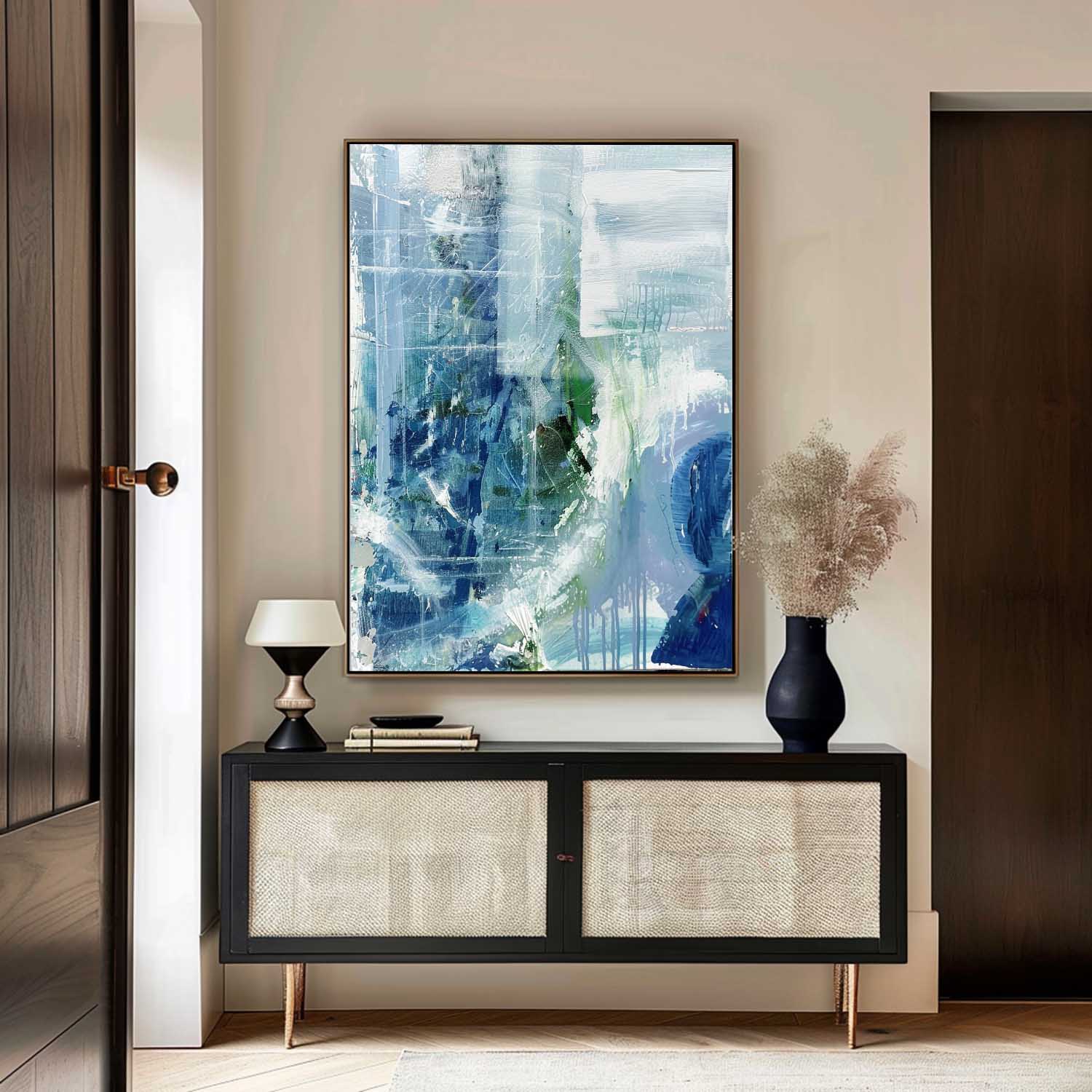 Blue and White Abstract Textures Paintings Blue and White Abstract Art Blue and White Abstract Canvas
Wall Art Decor
