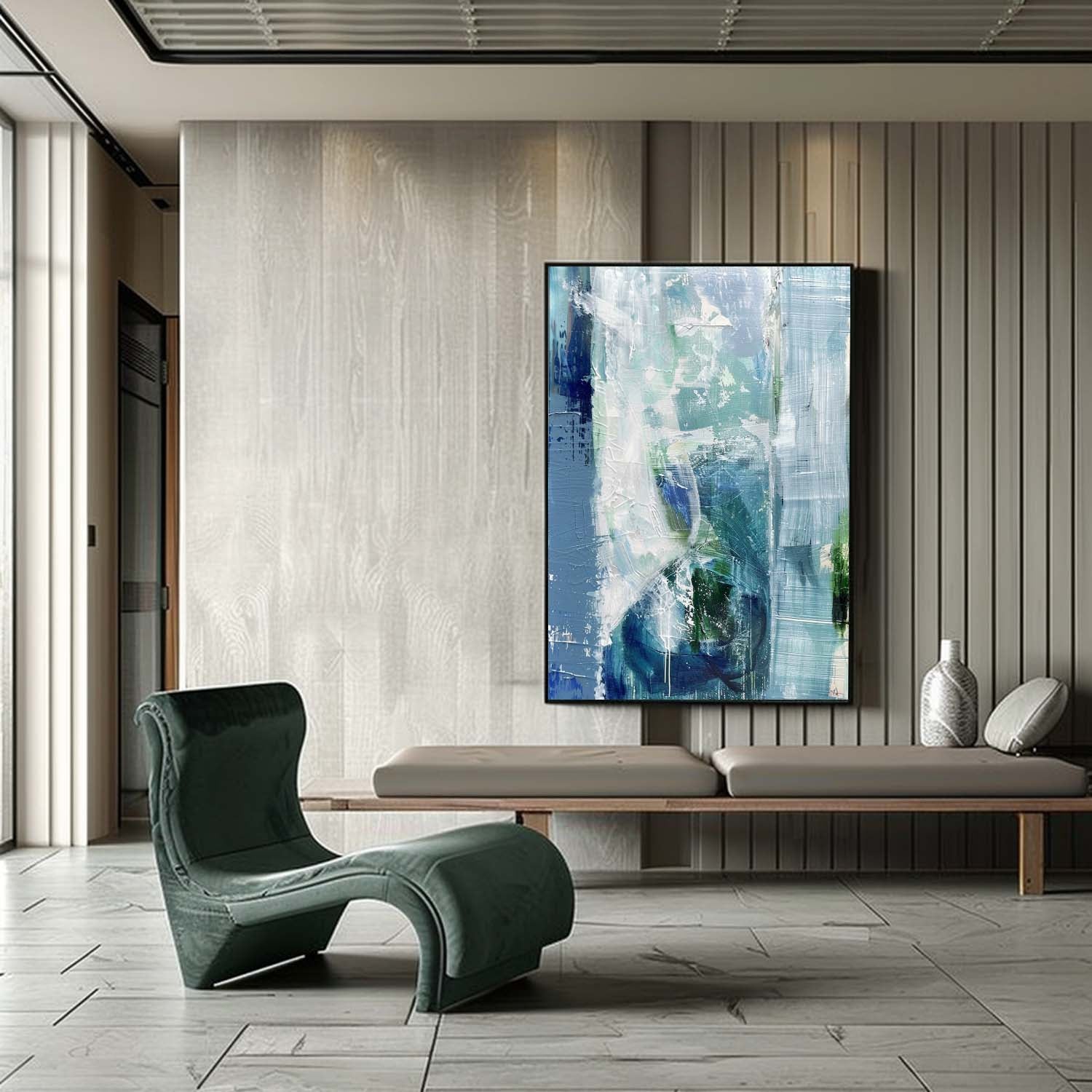 Blue and White Abstract Textures Paintings Blue and White Abstract Canvas Wall Art Decor Blue and White Abstract Art