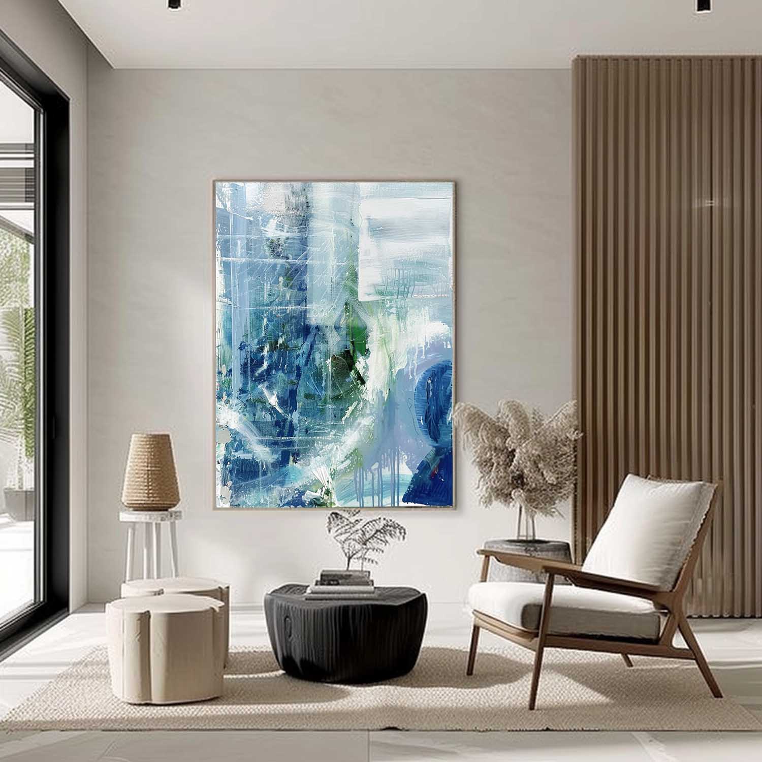 Blue and White Abstract Textures Paintings Blue and White Abstract Art Blue and White Abstract Canvas
Wall Art Decor