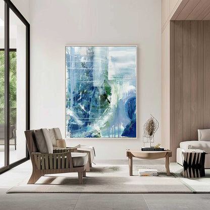 Blue and White Abstract Textures Paintings Blue and White Abstract Art Blue and White Abstract Canvas
Wall Art Decor