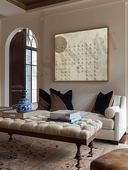 3D Beige Minimalist Abstract Art Canvas for Sale Wabi Sabi Wall Decor Beige Minimalist Texture Painting