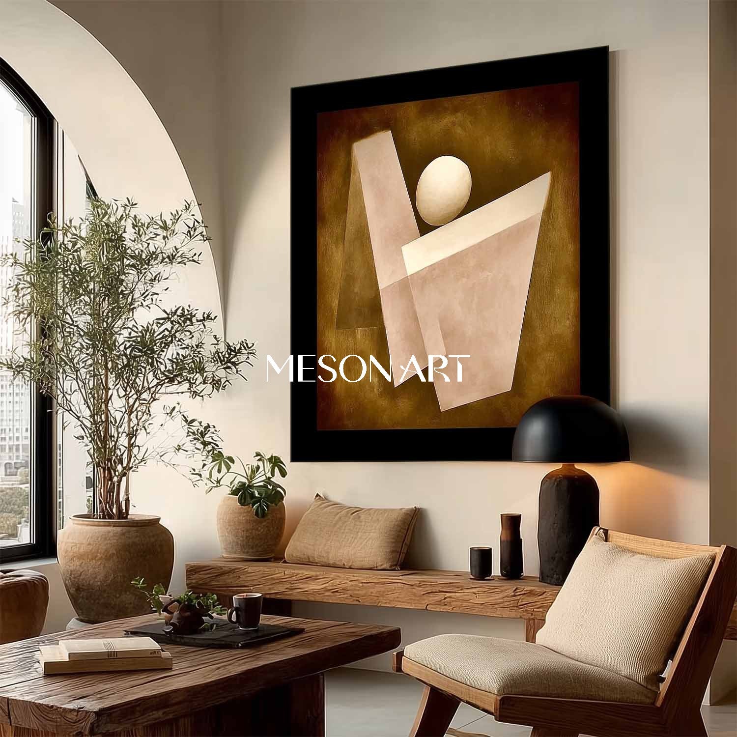 Modern Earth Tone Textured Original Minimalist Art Large Wall Art Decor