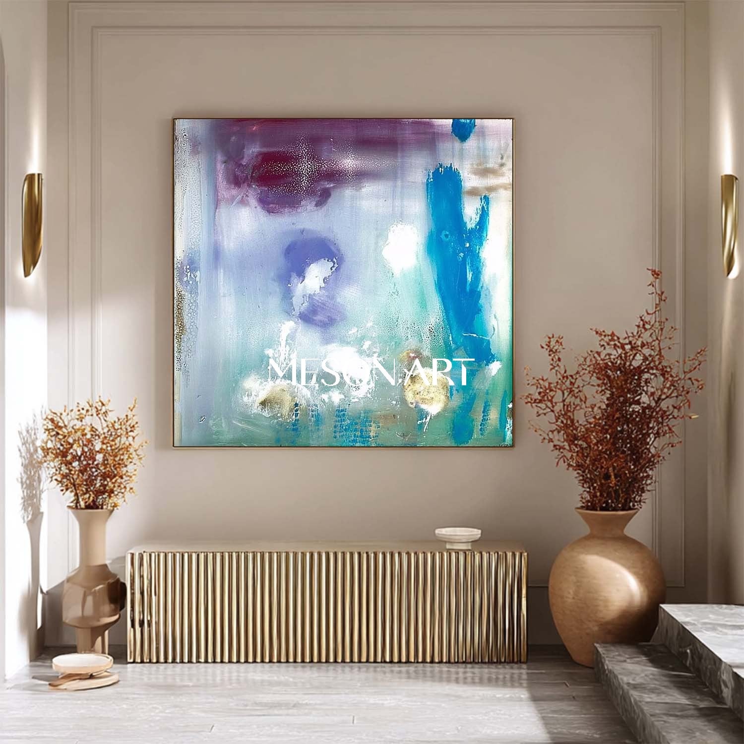 Contemporary Blue Abstract Wall Art Blue Abstract Paintings for Sale