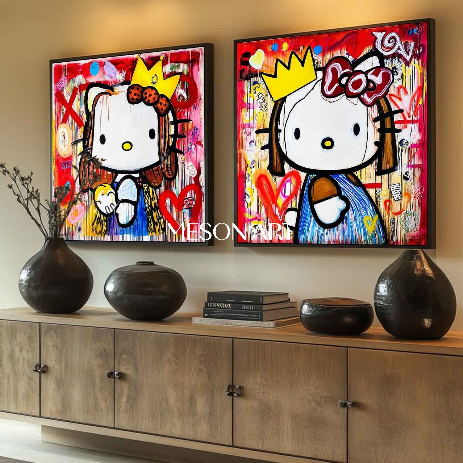 オリジナル ストリートグラフィティ スタイル 2 ピース キャンバス