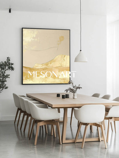 Large Beige and Gold Abstract Art for Sale Beige and Gold Minimalist Abstract Canvas Wall Art