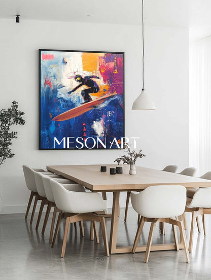 Large Cool surfer graffiti street abstract canvas art for sale Cool surfer graffiti abstract wall decor
