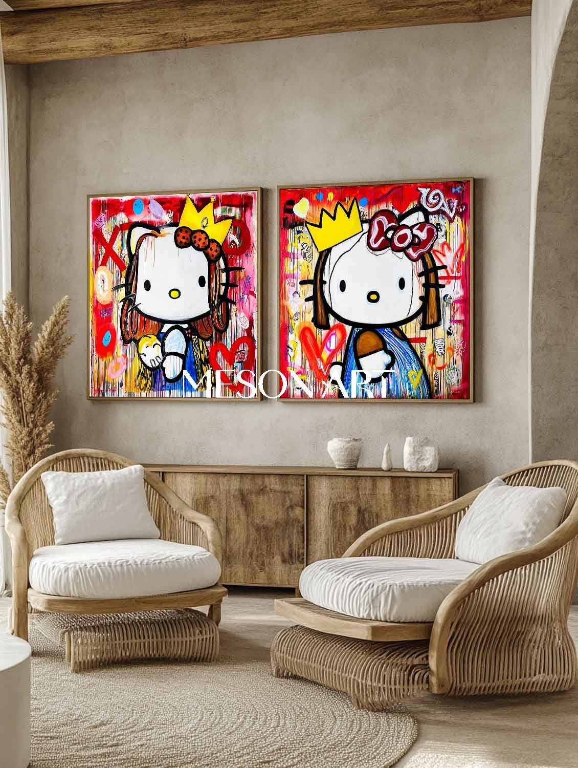 オリジナル ストリートグラフィティ スタイル 2 ピース キャンバス