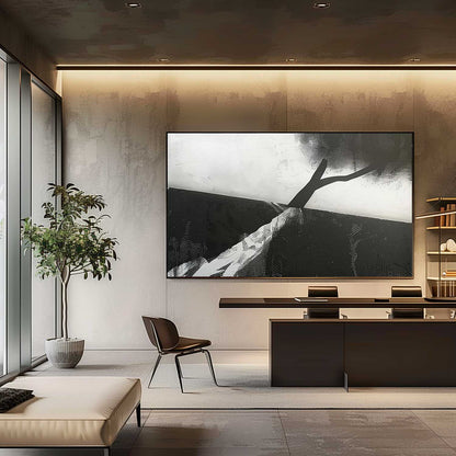 Extra Large Black and White Minimalist Abstract Art for Sale Black and White Abstract Canvas Wall Art Decor