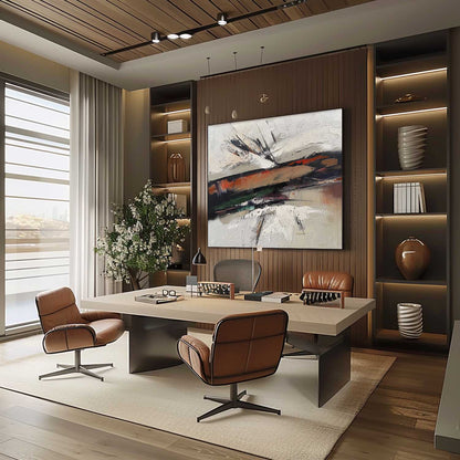 Large Neutral Abstract Art for Sale Wabi Sabi Art Neutral 3D Minimalist Canvas Wall Art Decor