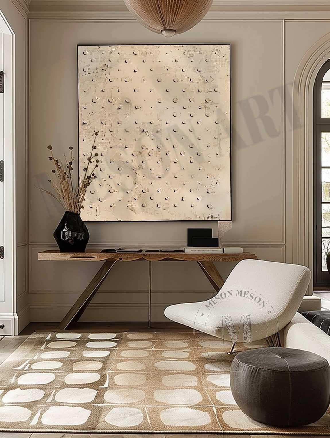 3D Earthy Minimalist Abstract Canvas Art Earthy Minimalist Textured Painting Wabi-Sabi Wall Art