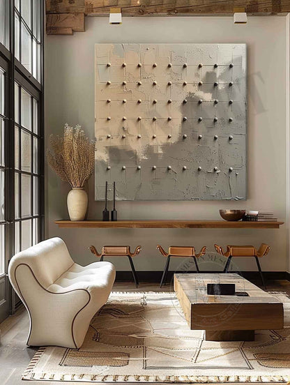 3D Green and Beige Minimalist Abstract Art Canvas for Sale Beige and Green Minimalist Texture Painting