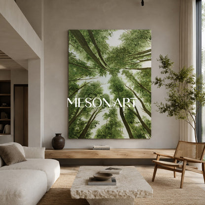 Green Texture Woods Painting Green Woods Texture Canvas Wall Art Green Woods Acrylic Painting