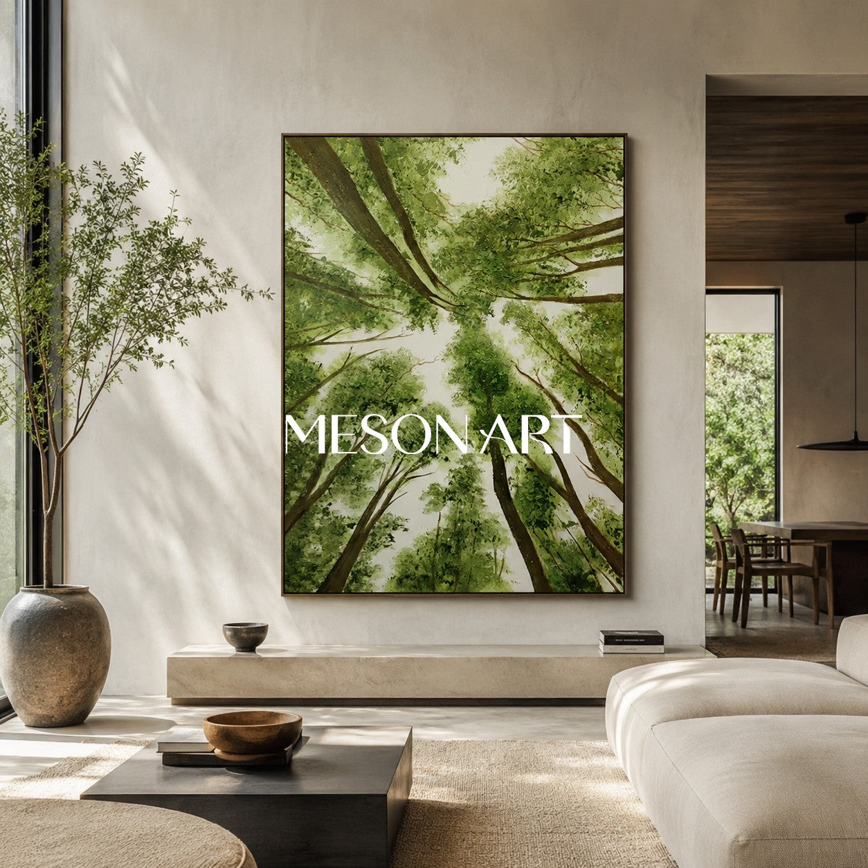 Green Texture Woods Painting Green Woods Texture Canvas Wall Art Green Woods Acrylic Painting