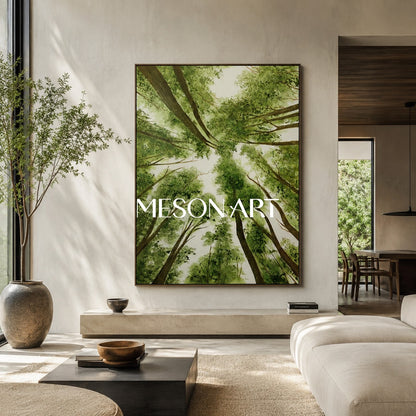 Green Texture Woods Painting Green Woods Texture Canvas Wall Art Green Woods Acrylic Painting