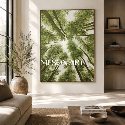 Green Texture Woods Painting Green Woods Texture Canvas Wall Art Green Woods Acrylic Painting