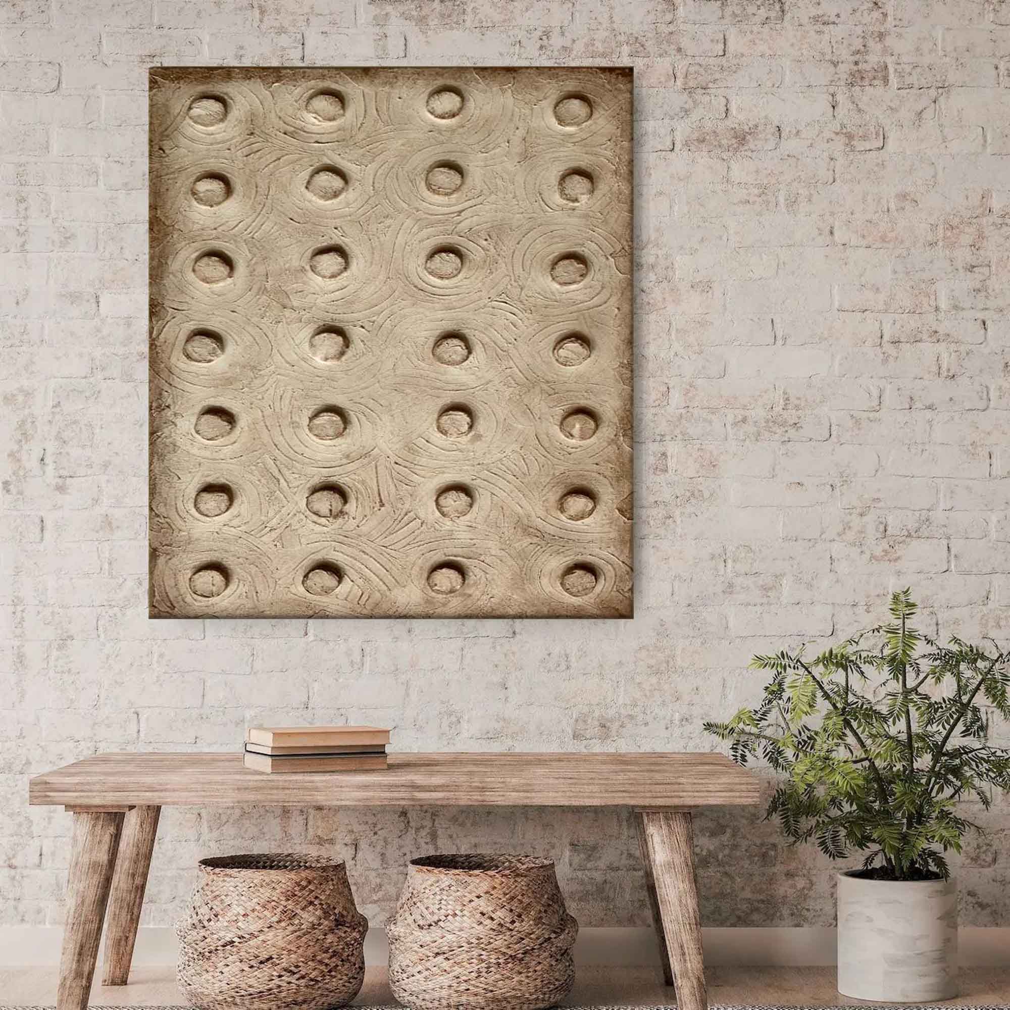 3D Brown Textured Abstract Painting Wabi Sabi Wall Art Wabi Sabi Paintings Brown Textured Canvas Art