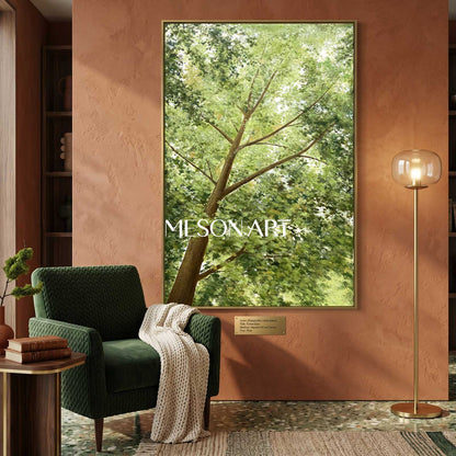 Big Green Textured Tree Painting Green Tree Textured Canvas Wall Art 3D Green Tree Acrylic Painting