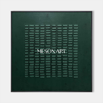 Wabi Sabi Wall Art Green Painting Green Abstract Art Canvas Minimalist Painting 3D Texture Wall Art