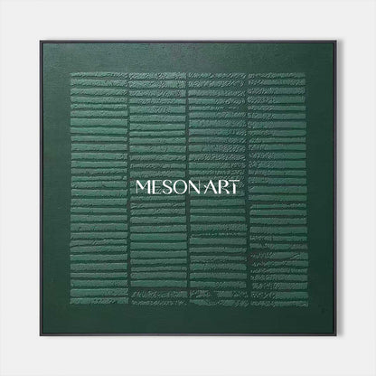Wabi Sabi Wall Art 3D Dark Green Abstract Art Canvas Dark Green Painting Minimalist Painting 3D Texture Wall Art Dark Green Wall Art