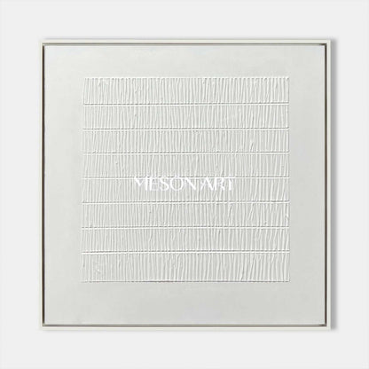 White 3D Plaster Wall Art Wabi-Sabi Wall Art White 3D Minimalism texture Abstract Painting
