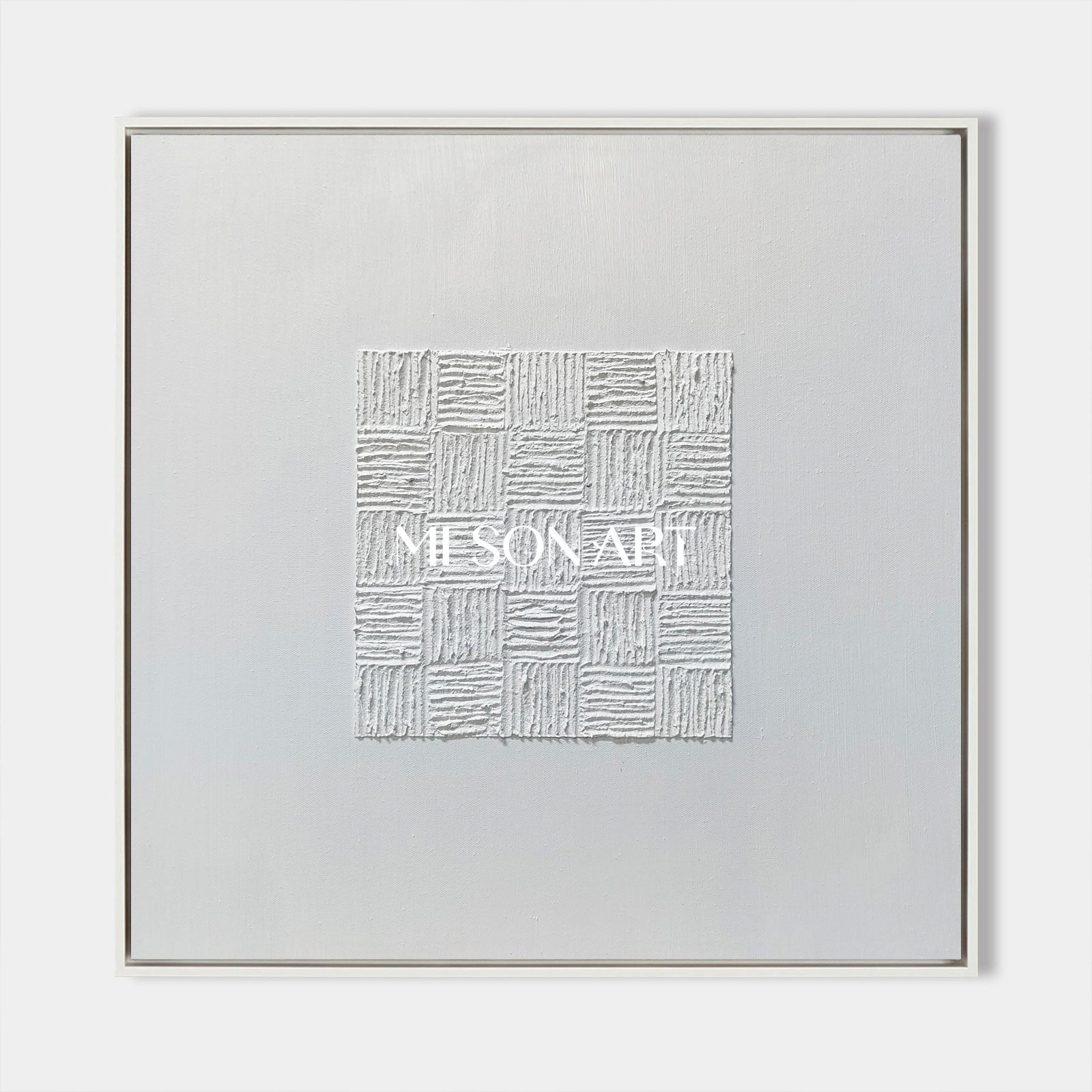White 3D Textured Wall Art White 3D Plaster Art White Textured Acrylic Abstract Canvas Painting