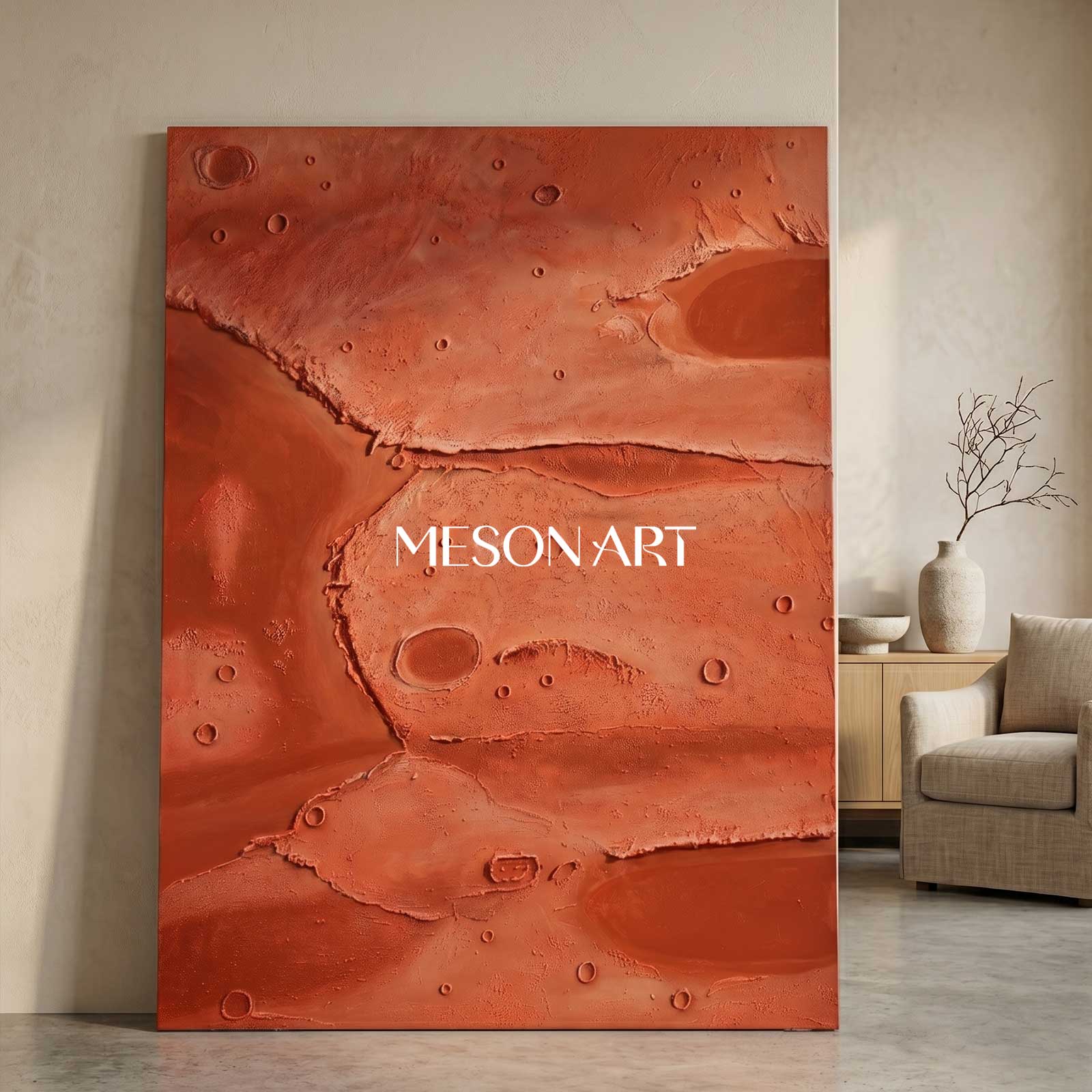 Red Volcanic Rock Oil Painting Red Rock Art On Canvas Red Volcanic Rock Wall Decoration Painting