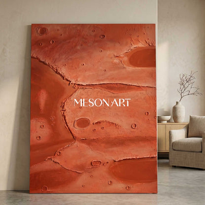 Red Volcanic Rock Oil Painting Red Rock Art On Canvas Red Volcanic Rock Wall Decoration Painting