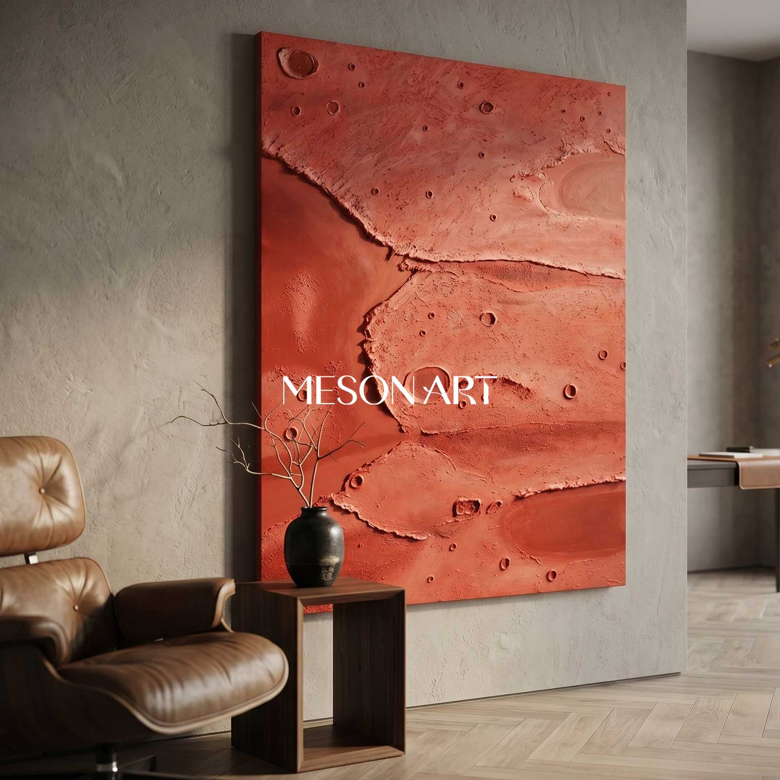 Red Volcanic Rock Oil Painting Red Rock Art On Canvas Red Volcanic Rock Wall Decoration Painting