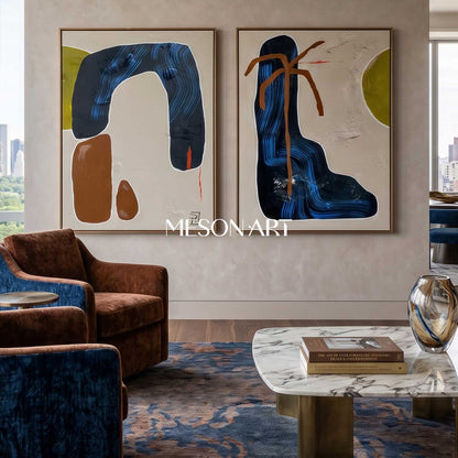 Beige Minimalist Abstract Art 2 Piece Set Beige Wabi Sabi Art Textured Wall Art Beige Art On Canvas