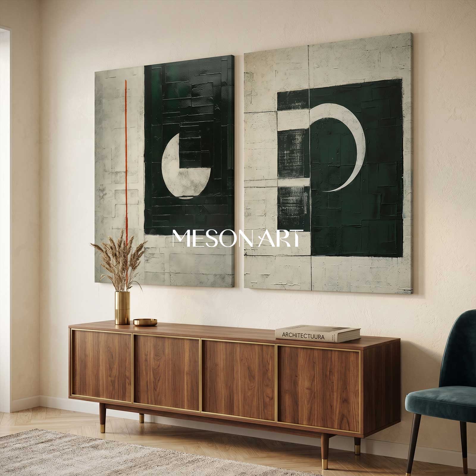 White and Black Minimalist Canvas Art Set of 2 White and Black Abstract Art Wabi Sabi Art on Canvas